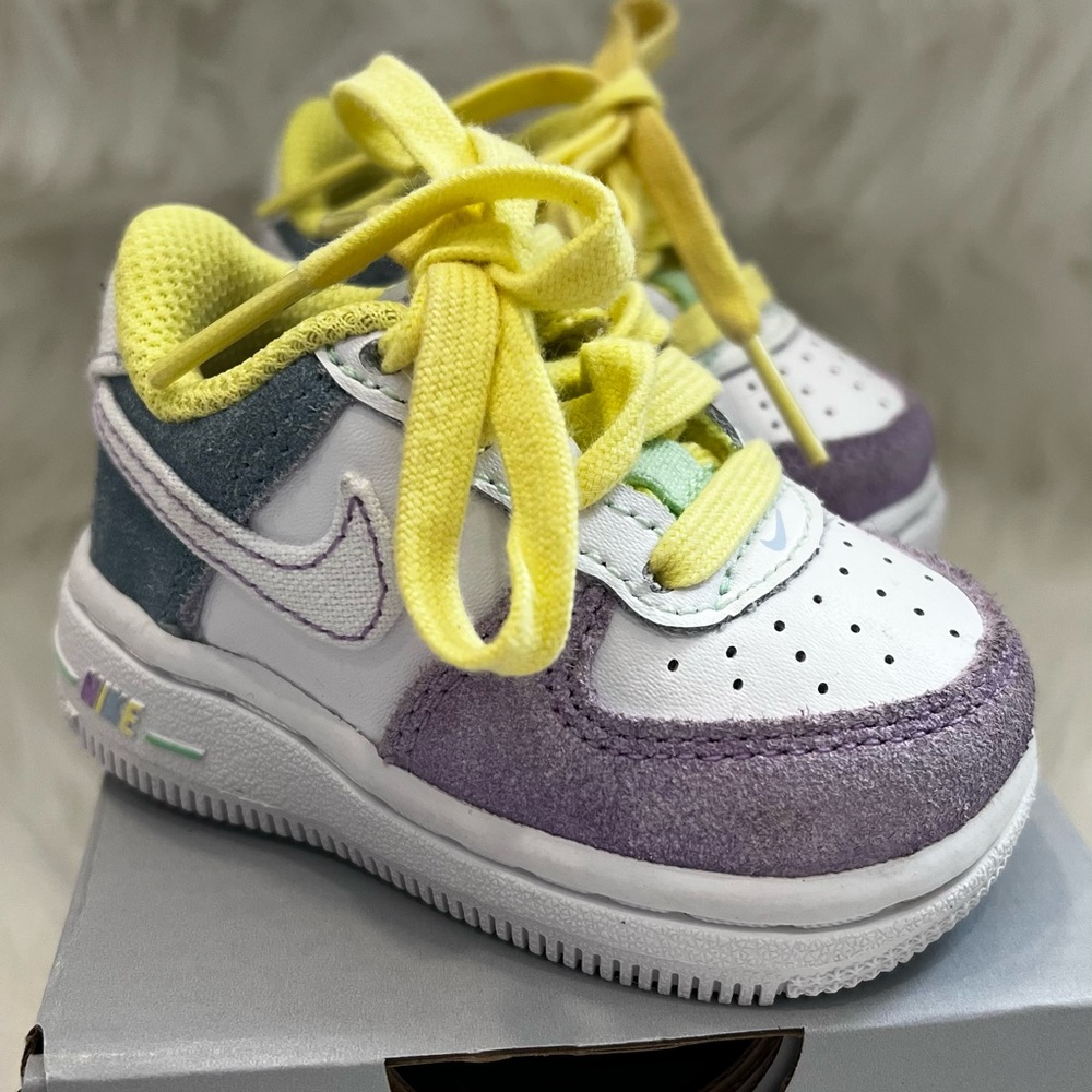 *SOLD* Nike Force 1 LV8 "White/Zitron/Cucumber Calm" Toddler / Baby Sneakers